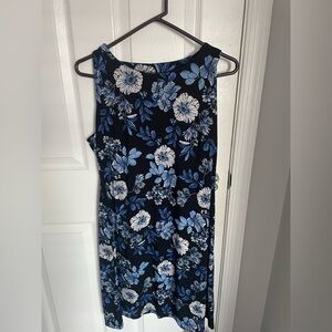 Tommy Hilfiger Blue and White Floral Midi Dress